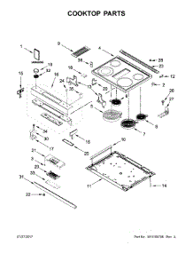 Cooktop Parts parts for Jenn-Air Electric Range JES1750FB0 from AppliancePartsPros.com