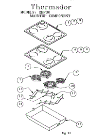 Maintop Component parts for Thermador Electric Range REF30RS / 9707 & UP from AppliancePartsPros.com