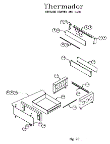 Storage Drawer And Base parts for Thermador Electric Range RES30QB / 9708 & UP from AppliancePartsPros.com
