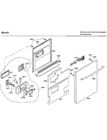 Door parts for Bosch Dishwasher SHX46L15UC/24 from AppliancePartsPros.com
