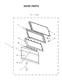 Door Parts parts for Maytag Microwave/Hood Combo MMV6190FB1 from AppliancePartsPros.com