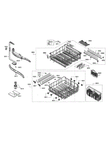 Spray Arms / Racks parts for Bosch Dishwasher SHX45P05UC/53 from AppliancePartsPros.com