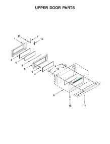 Upper Door Parts parts for Kitchenaid Electric Range YKFID500ESS2 from AppliancePartsPros.com