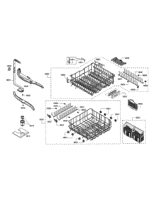 Racks / Spray Arms parts for Bosch Dishwasher SHX45P05UC/59 from AppliancePartsPros.com