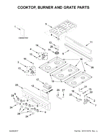 Cooktop, Burner And Grate Parts parts for Jenn-Air Range JGRP436WP02 from AppliancePartsPros.com