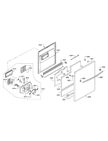 Door / Dispenser parts for Bosch Dishwasher SHX45P05UC/62 from AppliancePartsPros.com