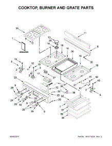 Cooktop, Burner And Grate Parts parts for Jenn-Air Range JLRP536WP01 from AppliancePartsPros.com