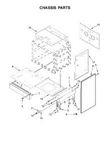 Chassis Parts parts for Jenn-Air Range JDRP430WP02 from AppliancePartsPros.com