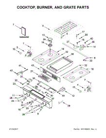 Cooktop, Burner, And Grate Parts parts for Kitchenaid Range KDRS463VBK01 from AppliancePartsPros.com