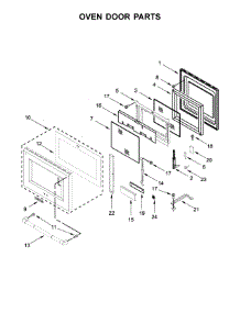 Oven Door Parts parts for Jenn-Air Range JDRP430WP02 from AppliancePartsPros.com