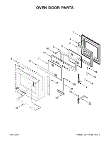 Oven Door Parts parts for Jenn-Air Range JDRP436WP03 from AppliancePartsPros.com