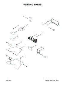 Venting Parts parts for Jenn-Air Range JDRP436WP03 from AppliancePartsPros.com