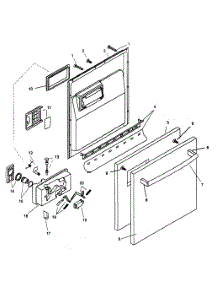 Door Assy parts for Bosch Dishwasher SHX43E02UC/14 from AppliancePartsPros.com
