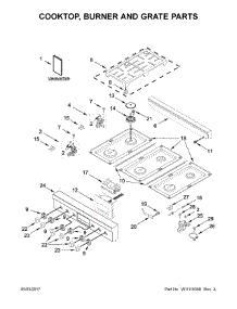Cooktop, Burner And Grate Parts parts for Jenn-Air Range JDRP436WP03 from AppliancePartsPros.com