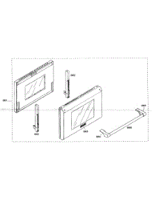 Oven Door parts for Thermador Range PRD304EG/02 from AppliancePartsPros.com