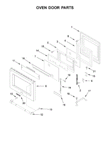 Oven Door Parts parts for Jenn-Air Range JDRP536WP03 from AppliancePartsPros.com