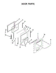 Door Parts parts for Kitchenaid Gas Range KGRS303BWH1 from AppliancePartsPros.com