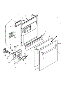 Door Assy parts for Bosch Dishwasher SHX46A07UC/14 from AppliancePartsPros.com