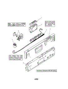 Fascia Panel parts for Bosch Dishwasher SHX46B05UC/14 from AppliancePartsPros.com