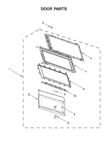 Door Parts parts for Maytag Microwave/Hood Combo MMV5220FW4 from AppliancePartsPros.com