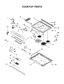 Cooktop Parts parts for Jenn-Air Electric Range JES1750FB1 from AppliancePartsPros.com