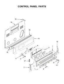 Control Panel Parts parts for Kitchenaid Electric Range KFEG500ESS3 from AppliancePartsPros.com