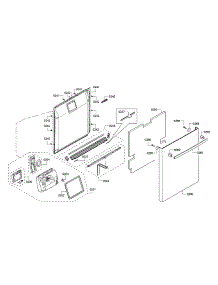 Door / Dispenser parts for Bosch Dishwasher SHX863WB5N/10 from AppliancePartsPros.com