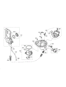 Water Inlet / Heat Pump / Sump parts for Bosch Dishwasher SHX863WB5N/10 from AppliancePartsPros.com