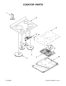 Cooktop Parts parts for Kitchenaid Electric Range KFID500ESS02 from AppliancePartsPros.com