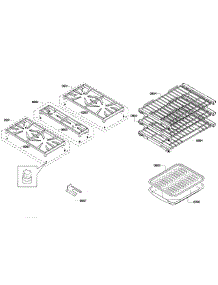 Grates / Shelfs parts for Thermador Range PRD304GHC/03 from AppliancePartsPros.com
