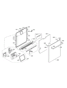Door / Dispenser parts for Bosch Dishwasher SHX863WD5N/10 from AppliancePartsPros.com