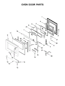 Oven Door Parts parts for Kitchenaid Range KDRS467VSD01 from AppliancePartsPros.com