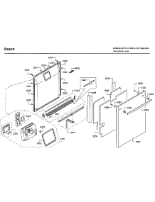 Door parts for Bosch Dishwasher SHX89PW55N/01 from AppliancePartsPros.com