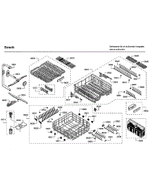 Baskets parts for Bosch Dishwasher SHX89PW55N/01 from AppliancePartsPros.com