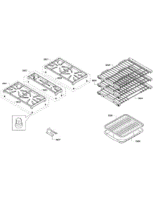 Grates / Shelfs parts for Thermador Range PRD304GHU/07 from AppliancePartsPros.com