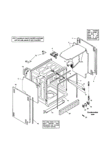 Tank Assembly parts for Bosch Dishwasher SHY99A06UC/14 / FD8212 from AppliancePartsPros.com