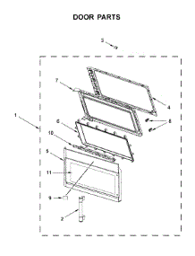 Door Parts parts for Maytag Microwave/Hood Combo MMV6190FW2 from AppliancePartsPros.com