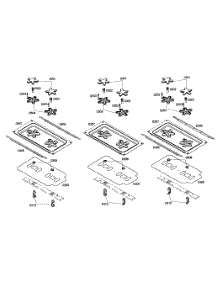 Burners parts for Thermador Range PRD366EG03 from AppliancePartsPros.com