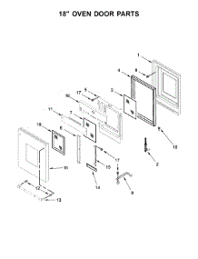 18" Oven Door Parts parts for Jenn-Air Range JDRP548WP03 from AppliancePartsPros.com