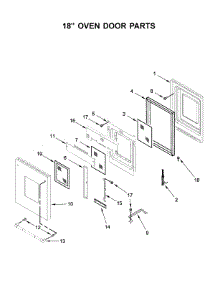 18" Oven Door Parts parts for Jenn-Air Range JDRP548WP03 from AppliancePartsPros.com