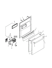 Door Assembly parts for Bosch Dishwasher SHX56B06UC/14 from AppliancePartsPros.com