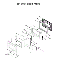 30" Oven Door Parts parts for Jenn-Air Range JDRP548WP03 from AppliancePartsPros.com