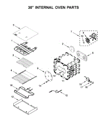 30" Internal Oven Parts parts for Jenn-Air Range JDRP548WP03 from AppliancePartsPros.com