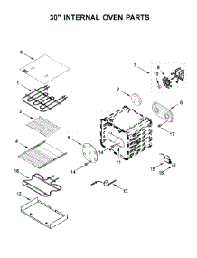 30" Internal Oven Parts parts for Jenn-Air Range JDRP548WP03 from AppliancePartsPros.com