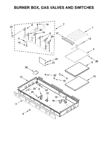Burner Box, Gas Valves And Switches parts for Jenn-Air Range JDRP548WP03 from AppliancePartsPros.com