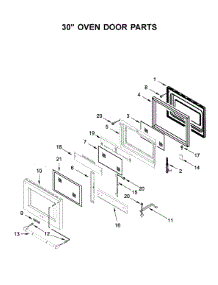 30" Oven Door Parts parts for Jenn-Air Range JDRP548WP03 from AppliancePartsPros.com