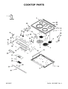 Cooktop Parts parts for Kitchenaid Electric Range KSEG700ESS2 from AppliancePartsPros.com