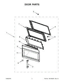 Door Parts parts for Maytag Microwave/Hood Combo MMV4206FB5 from AppliancePartsPros.com