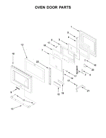 Oven Door Parts parts for Jenn-Air Range JLRP430WP01 from AppliancePartsPros.com