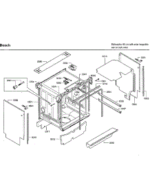 Frame Asy parts for Bosch Dishwasher SHX9PT75UC/73 from AppliancePartsPros.com